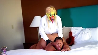 BBW Slut Charlie Gets Aquainted Respecting Gibby The Clowns Fat Cock After Her Boyfriends Leaves Hotel Territory